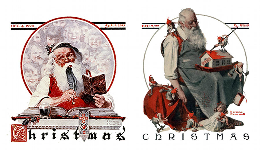 I babbo natale di Norman Rockwell