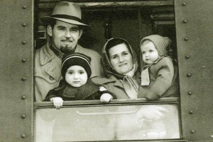 The refugee family of Milorad Popovich (as a child) escaping Yugoslavia and Communism, on their way to America in 1950. Photo courtesy of Milorad Popovich, http://www.generalmihailovich.com/